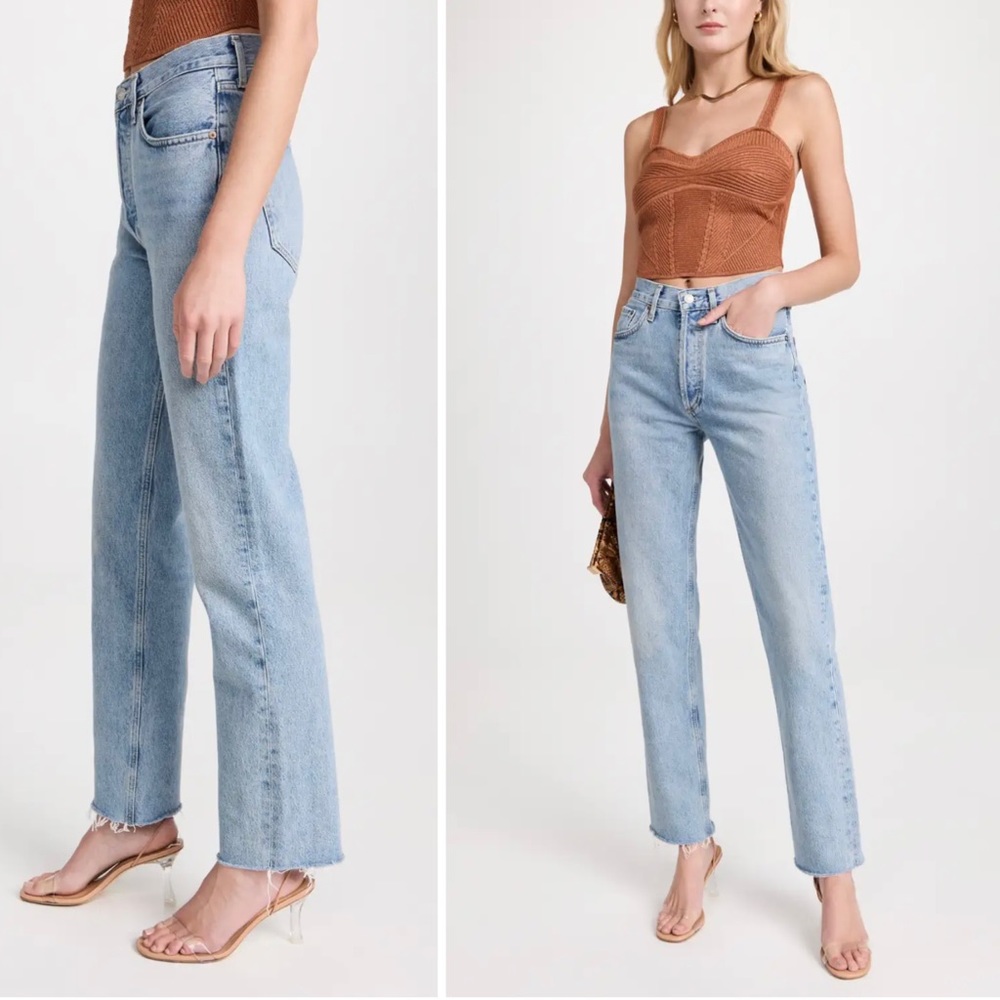 Agolde Light Blue Straight Leg Jeans